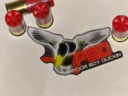 POOR BOY DUCKIN DECAL